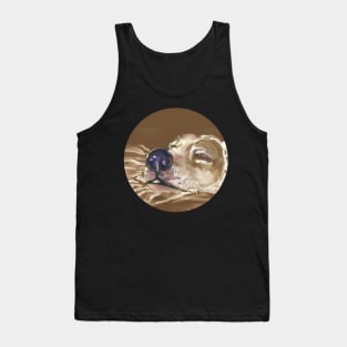 GRUFF ASLEEP ROUND STICKER Tank Top